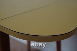 Formica Drop Leaf Dining Table Yellow Vintage 1960's