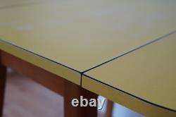 Formica Drop Leaf Dining Table Yellow Vintage 1960's