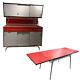 Formica Sideboard Unit & Extending Table 1950s/1960s (red)