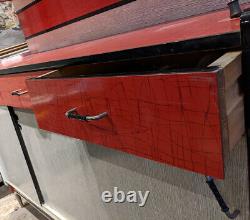 Formica Sideboard Unit & Extending Table 1950s/1960s (Red)