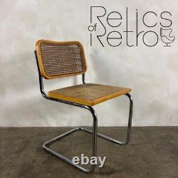 Four Marcel Breuer Cesca Brass Dining Chairs Mid Century Vintage Retro MCM