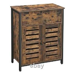 Freestanding Floor Cabinet With Shelf, Kitchen, Living Room Storage Cabinet