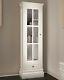 French Display Unit Tall White Bookcase Vintage Storage Furniture Glass Cabinet