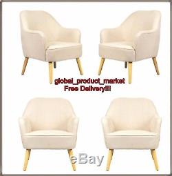 French Style Armchair Set Of 2 Vintage Retro Chairs Living Room Home Relax Seats