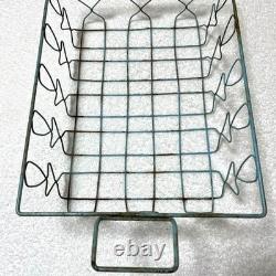 French Vintage Wire Basket 21.5cm x 30.5cm Small Retro Kitchen Basket