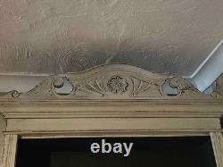 French vintage wooden decorative dresser, tall kitchen cabinet, display unit 230