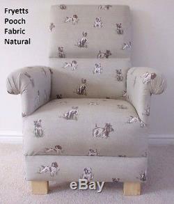 Fryetts Vintage Patchwork Fabric Adult Chair Pink Armchair Spot Blue Nursery New