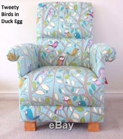 Fryetts Vintage Patchwork Fabric Adult Chair Pink Armchair Spot Blue Nursery New