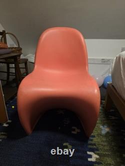 GENUINE VERNER PANTON ORANGE CHAIR FOR VITRA -kitchen dining office