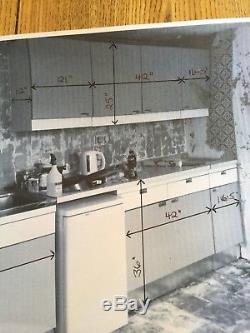GOING TO TIP original vintage retro 1970s 1960s lime green fitted kitchen units