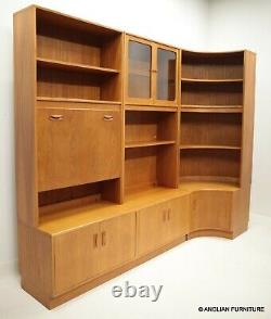 GPlan Teak Wall Unit and Corner Unit 5 Sections Drinks Section FREE UK Delivery