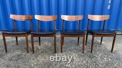 G Plan 4 Chairs by Ib Kofod Larsen Vintage Retro Mid Century FREE DELIVERY