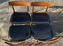 G Plan 4 Chairs by Ib Kofod Larsen Vintage Retro Mid Century FREE DELIVERY