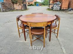 G Plan Vintage Fresco Extending Circular Table 4 Chairs