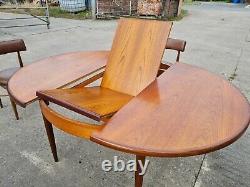 G Plan Vintage Fresco Extending Circular Table 4 Chairs