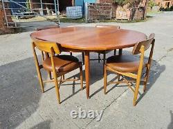 G Plan Vintage Fresco Extending Circular Table 4 Chairs