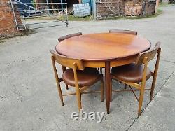 G Plan Vintage Fresco Extending Circular Table 4 Chairs