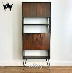 G Plan retro vintage shelving / display cabinet / bar on hairpin legs upcycled
