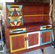 G-plan Sideboard, Upcycled, Retro, Geometric, With Lights, Display Cabinet
