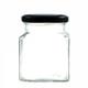 Glass Square Jam Jars 200g 282 Ml With Lids Preserving Marmalade Honey