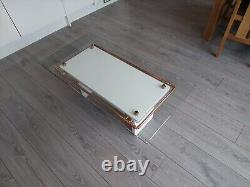 Glass Top Coffee Table, Steampunk, Acrylic, Beautiful Piece. Art Deco