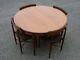 Gplan Fresco Solid Teak Extending Dining Table And 4 Chairs Vintage Retro Brown
