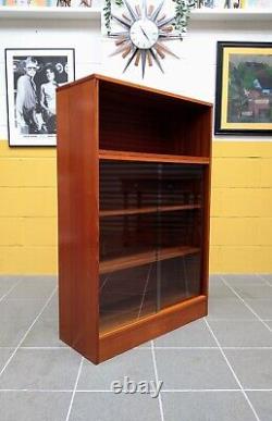 Gplan Style Glazed Bookcase Display Unit Vintage Retro Mid-Century MCM 70s