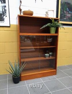 Gplan Style Glazed Bookcase Display Unit Vintage Retro Mid-Century MCM 70s