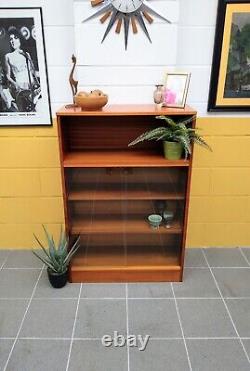 Gplan Style Glazed Bookcase Display Unit Vintage Retro Mid-Century MCM 70s