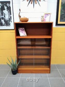 Gplan Style Glazed Bookcase Display Unit Vintage Retro Mid-Century MCM 70s