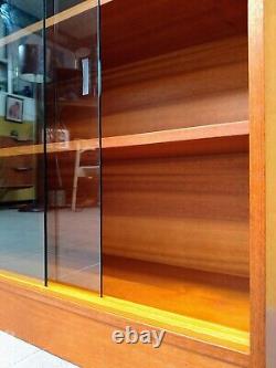 Gplan Style Glazed Bookcase Display Unit Vintage Retro Mid-Century MCM 70s