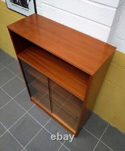 Gplan Style Glazed Bookcase Display Unit Vintage Retro Mid-Century MCM 70s