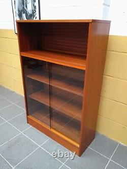 Gplan Style Glazed Bookcase Display Unit Vintage Retro Mid-Century MCM 70s