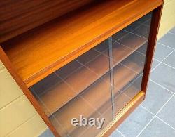 Gplan Style Glazed Bookcase Display Unit Vintage Retro Mid-Century MCM 70s