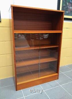 Gplan Style Glazed Bookcase Display Unit Vintage Retro Mid-Century MCM 70s