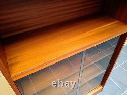 Gplan Style Glazed Bookcase Display Unit Vintage Retro Mid-Century MCM 70s