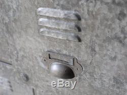 Grey Galvanised Metal 8 Drawers Industrial Cabinet Rustic Storage Organiser New