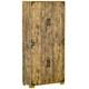 Homcom Farmhouse 4-door Cabinet With Storage Shelves For Bedroom Rustic Wood