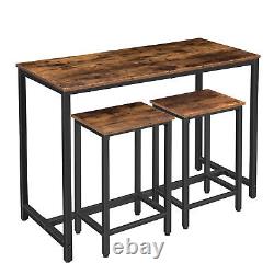 HOOBRO Bar Table Set, Kitchen Pub Table and 2 Bar Stools Breakfast Dining Table