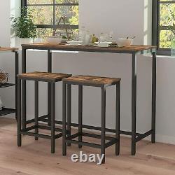 HOOBRO Bar Table Set, Kitchen Pub Table and 2 Bar Stools Breakfast Dining Table