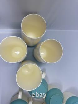 HUGE Vintage Vacron Bopp Decker Turquoise Plastic Bowls & Cup Lot- Retro Kitchen