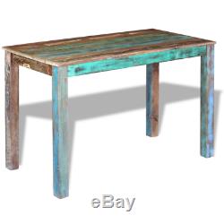 Handmade Dining Table Solid Reclaimed Wood Wooden Vintage Tables Kitchen Waxed