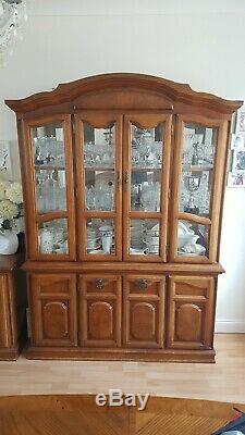 Harrods Glass Display Cabinet, cupboad, Dresser. Wooden, antique, vintage furniture