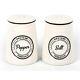 Heart Of The Home Salt And Pepper Shaker Pots Condiment Dispensers Set