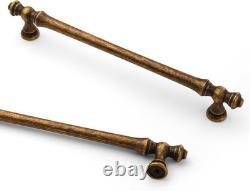 Heavy-Duty 10-Pack 7.5 Inch Brass Handles Vintage Retro Kitchen Drawer Pulls