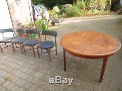 House Clearance G Plan Dining Table and matching 4 G plan Chairs by VB Wilkins
