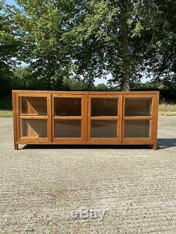 Huge Bespoke W241cm Vintage Glazed Display Shop Cabinet Bookcase China Cupboard