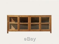 Huge Bespoke W241cm Vintage Glazed Display Shop Cabinet Bookcase China Cupboard