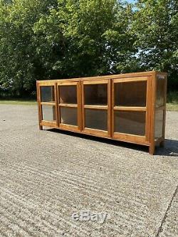 Huge Bespoke W241cm Vintage Glazed Display Shop Cabinet Bookcase China Cupboard