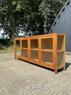 Huge Bespoke W241cm Vintage Glazed Display Shop Cabinet Bookcase China Cupboard